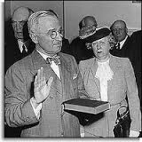 Harry S. Truman is inaugurated