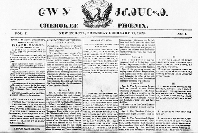 Cherokee Begin Newspaper