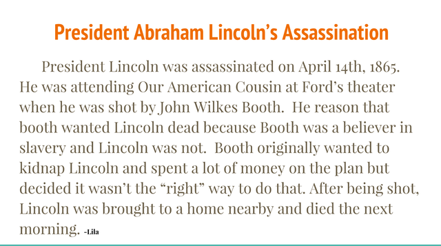 The Assassination of President Lincoln