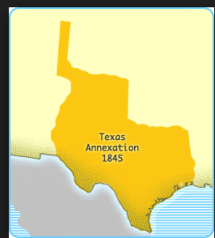 Texas is annexed by the United States