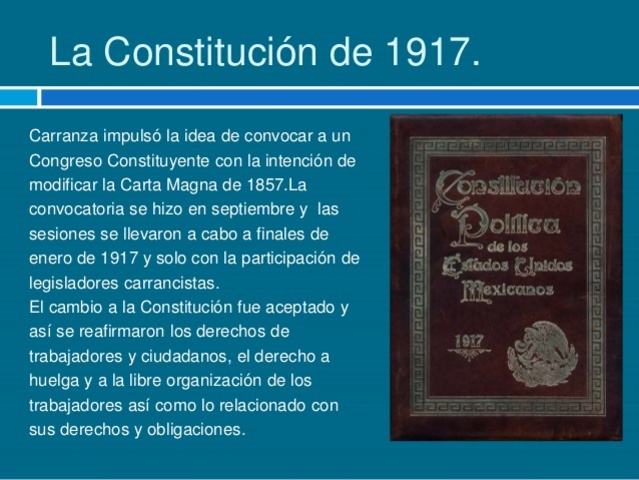 la constitución de 1917