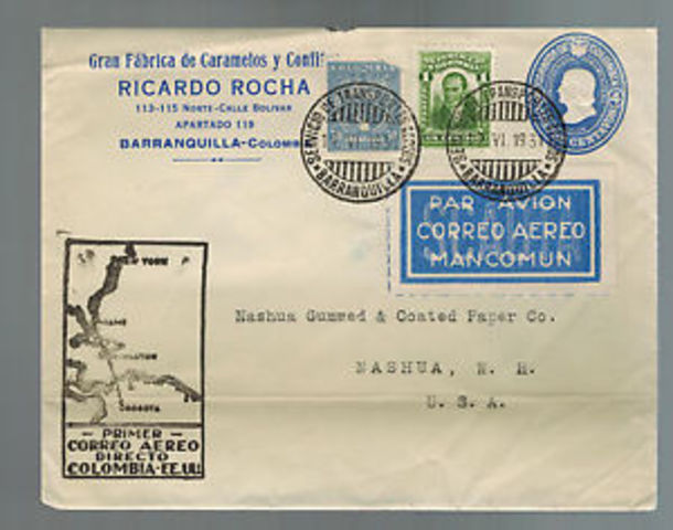 Primer servicio de correo internacional