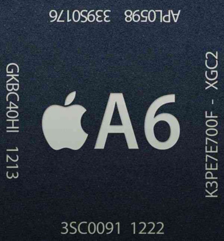 Chip A6 de doble núcleo a 1,3 GHz (iPhone 5 y 5c)