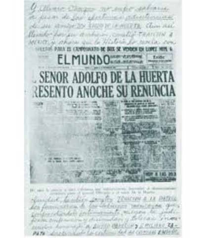 Victoriano Huerta renuncia a la presidencia