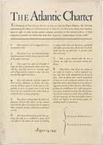 Churchill and FDR issue the Atlantic Charter