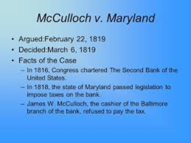 MC.CULLOCH VS MARYLAND makes federal goverment