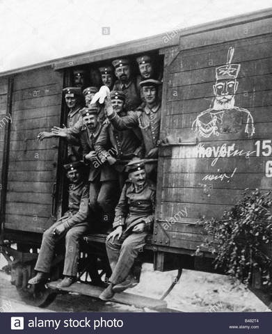 1914 agust (Germany declared war to Russia )