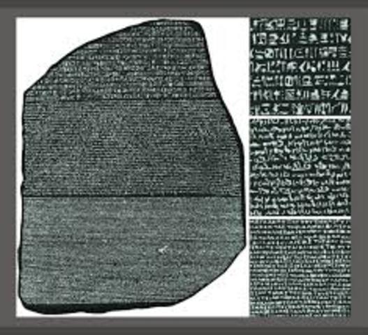 the rosetta stone is discoverd in egyipt