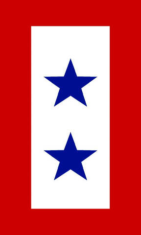 Flag had 2 stars and 2 stripes