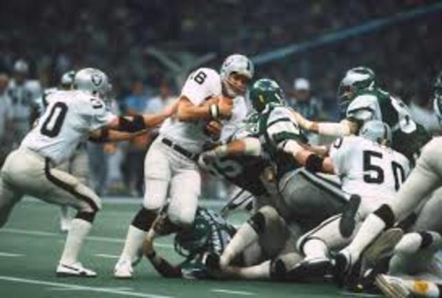 #15 Superbowl OAKLAND RAIDERS VS PHILADELPHIA EAGLES