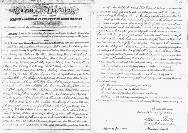 Pacific Railway Acts of 1862-1866 (A)