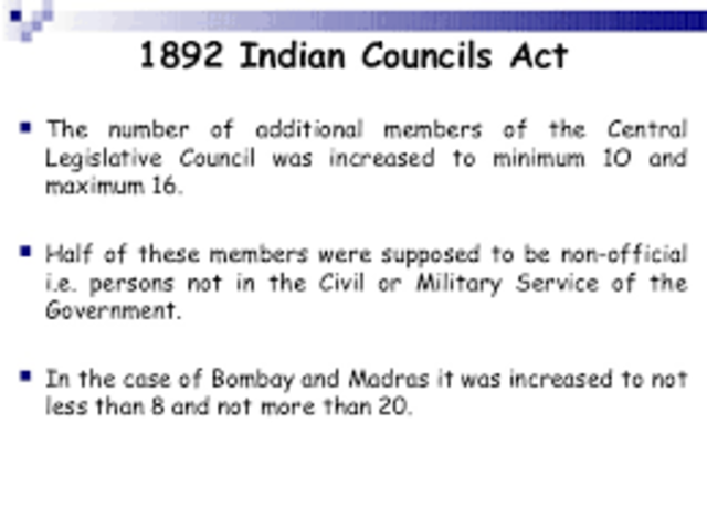 Indian council act