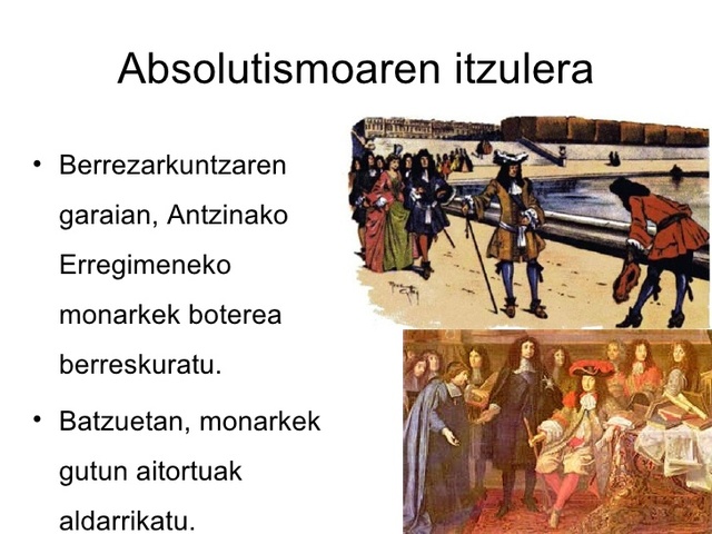 ETA ABSOLUTISMOAREN ITZULERA