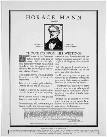 Horace Mann Becomes Superintendent of MA Schools