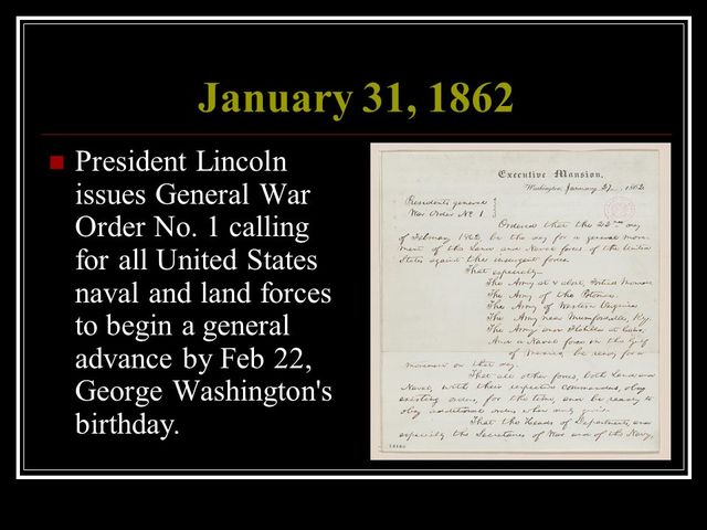 lincoln issues war order