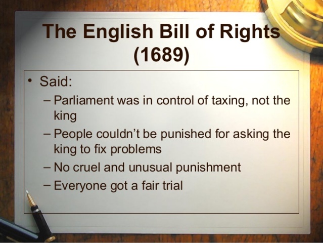 English Bill Of Rights (Enlightenment)(England)