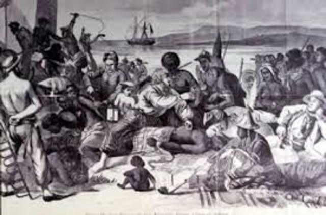 Colonists in Virginia killed