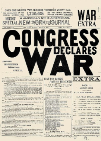 US declares war on Spain