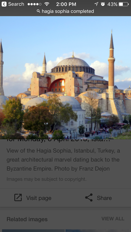 Hagia Sophia completed