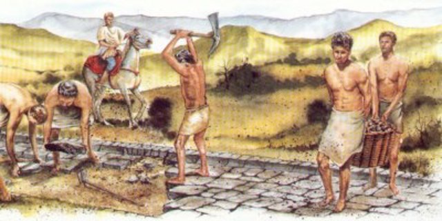 Primeras vías y carreteras