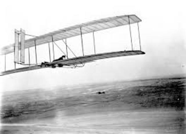 First powered airplane flight