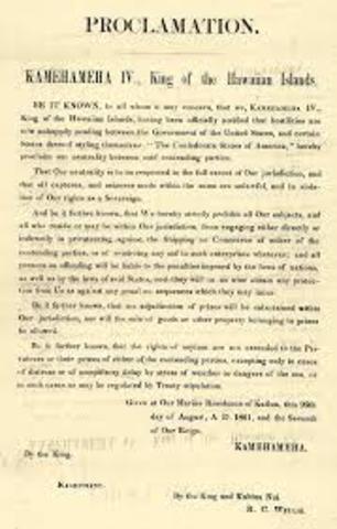 President Washington   issues the neutrality  proclimation