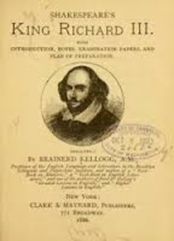 the beginning of writing career & 'King Richard III' (age 26)