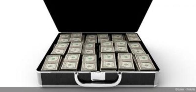 A suitcase full of cash
