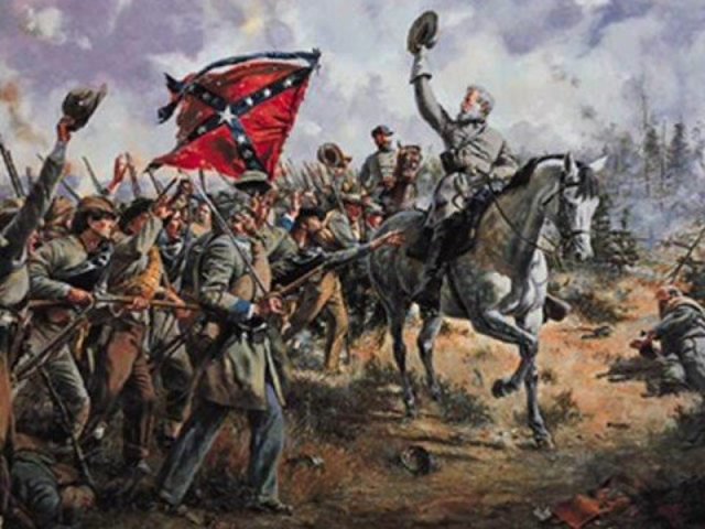 Confederates surprise attack