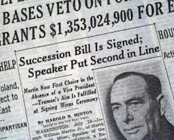 U.S Presidential Succession Act passed