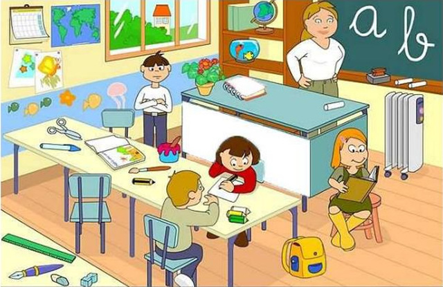 Niños en el colegio