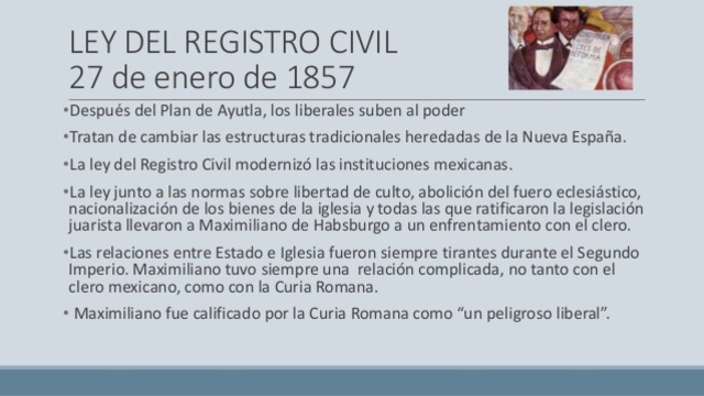 Ley orgánica del Registro Civil.
