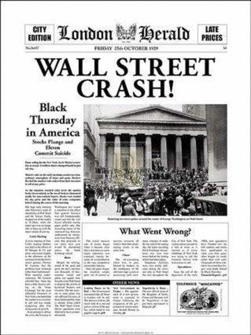 WALL STREET CRASHES-THE GREAT DEPRESSION
