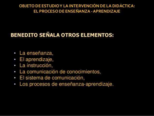 Contenido semántico del objeto de la Didactica