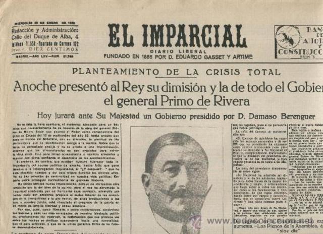 Dimisión de Primo de Rivera