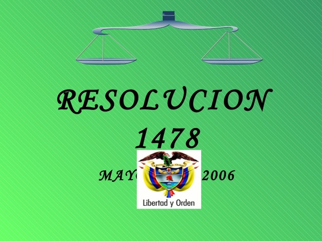 Resolución 1478 de 2006