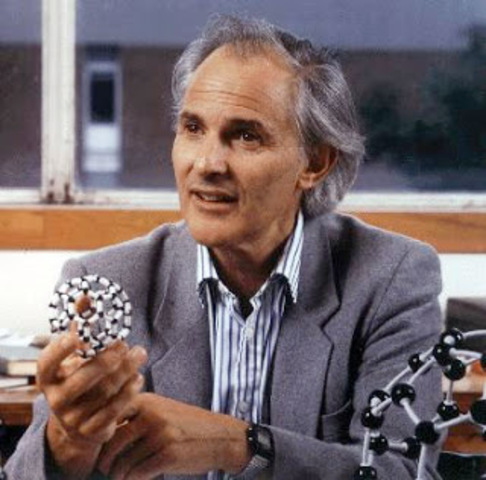 Sir Harry Kroto gana el Premio Nobel por haber descubierto fullerenes.