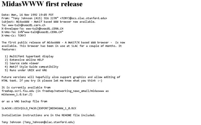 1992: MidasWWW