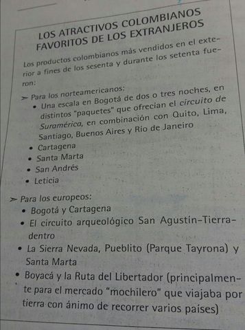 LOA ATRACTIVOS COLOMBIANOS FAVORITOS DE LOS EXTRANJEROS.