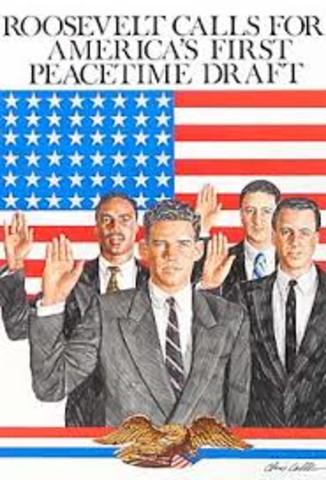 First time Peacetime Draft in US