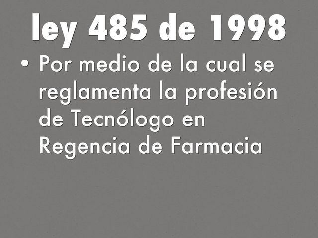 ley 485 del 1998