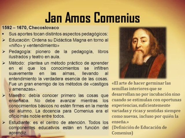 Comenio, enseñanza medios