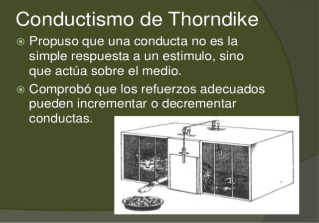 Thorndike, con su "ley del efecto"