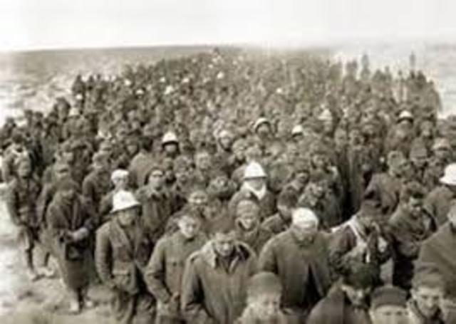 British and US forces defeat German and Italian armies in North Africa.