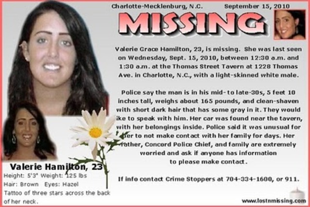 Valerie Hamilton goes missing