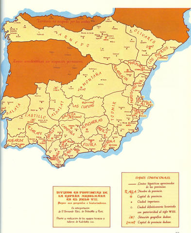 Toma de Zaragoza y León por parte de los musulmanes
