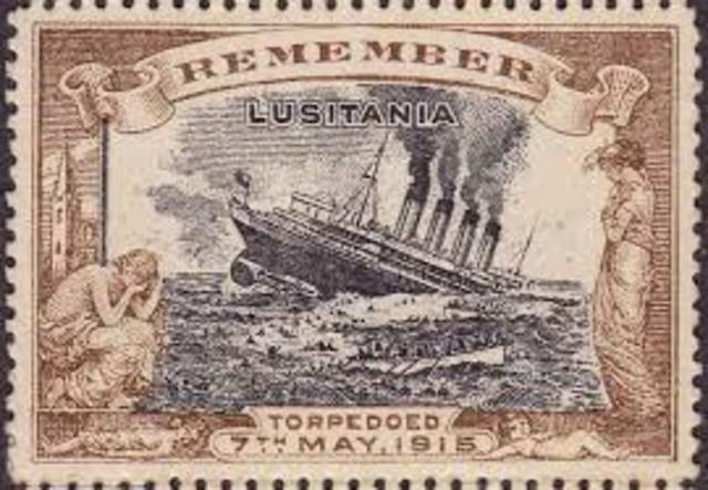 The sinking of the Lusitania.