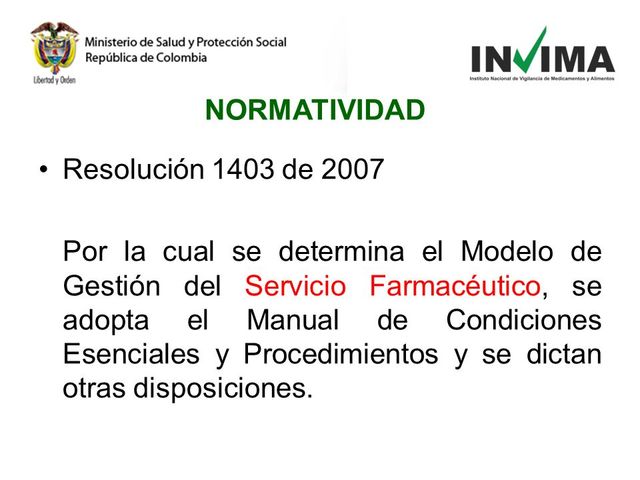 Resolución 1403 de 2007