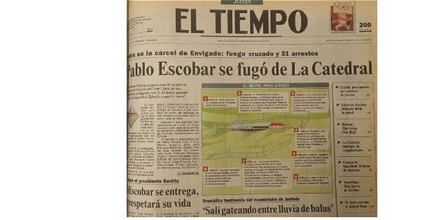 Pablo escobar se fuga