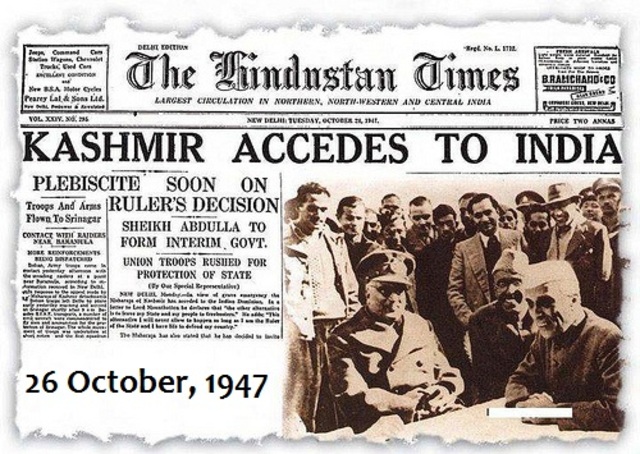 Indo-Pakistani War of 1947 & temporary Accession to India